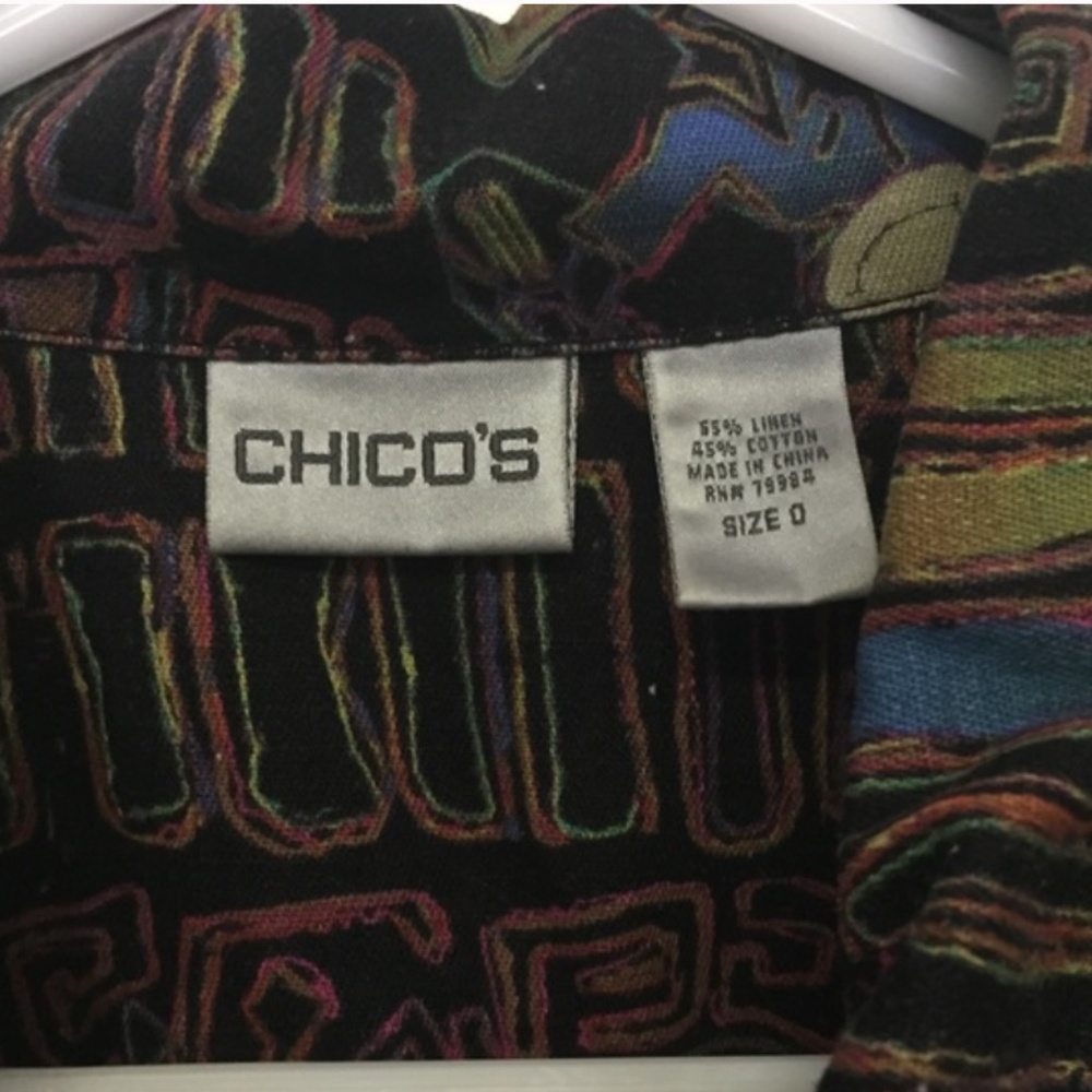 Chico’s Graphic Zip Up Jacket - Picture 3 of 5